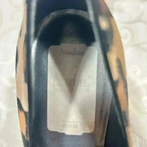 NWT!Stuart Weitzman Leopard Pony hair Criss Cross Peep Toe Platform Heels Size 8 - Picture 8 of 11